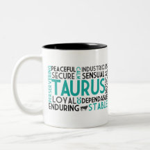 Taurus Word Collage Mug