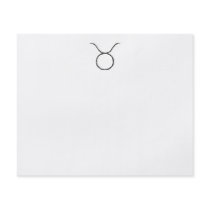 Taurus. Zodiac Astrology Sign. Black. Full Color Flyer