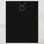 Taurus. Zodiac Astrology Sign. Black. Full Color Flyer