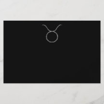 Taurus. Zodiac Astrology Sign. Black. Flyers