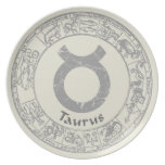 Taurus Zodiac sign vintage Dinner Plate