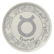 Taurus Zodiac sign vintage Dinner Plate