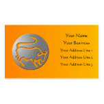 Taurus Zodiac Star Sign Silver Premium Business Card Template