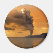 Tavurvur Volcano Rabaul Caldera Erupting Fridge Magnet