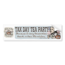 Tax Day Tea Party Gear Bumper Sticker
