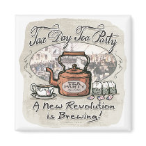 Tax Day Tea Party Gear Magnet