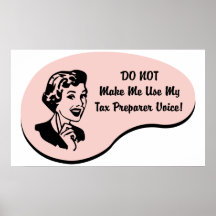 Tax Preparer Voice Posters