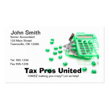 Tax Professional - Accountant - CPA  Business Card