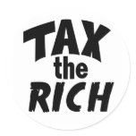 Tax the Rich Round Stickers