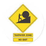 Tax Zone Round Sticker