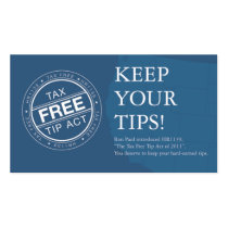 TaxFreeTipAct.com Cards Business Card Template
