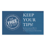 TaxFreeTipAct.com Cards business cards