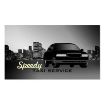 Taxi Business Cards -Background Changeable