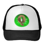 TAXI Gold Monogram Q Green light Hats