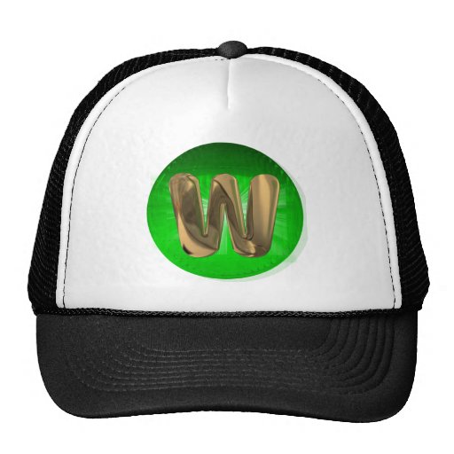 TAXI Gold Monogram W Green light Hat