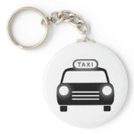 Taxi in Black & White keychains