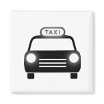 Taxi in Black & White magnets