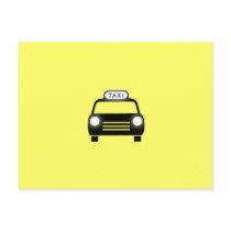 Taxi in Black & White Post Card