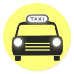 Taxi in Black & White stickers