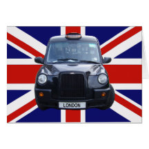 Taxi noir de Londres Cartes De Vœux