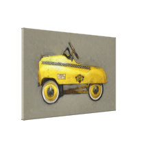 Taxi Pedal Car Gallery Wrapped Canvas