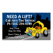 Taxi Service Business Cards