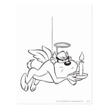 Taz Angel holding Candle Post Card
