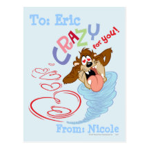 Taz Crazy for you! Postcard