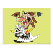Taz Furious Driving Postcard