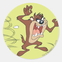 Taz posant 10 autocollant rond