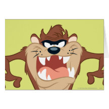 Taz posant 14 cartes de vœux