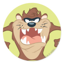 Taz posing 14 round sticker