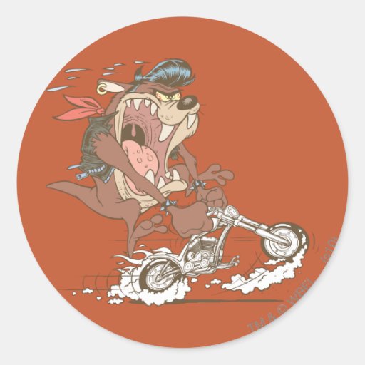 Taz Slick Hog Round Sticker