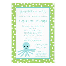 {TBA} 5x7 Ocean Sea Octopus Baby Shower Invitation