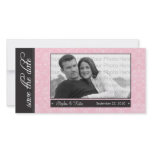 {TBA} 8x4" Baroque Pink Save the Date Announcement Photo Cards