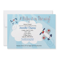 {TBA} AVIATOR Airplane 5x7 Baby Shower Invitation