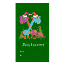 TBA Award winner:: Christmas Gift tags: 2 Giraffes Business Card