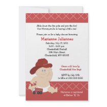 {TBA} BABY FIRE FIGHTER Baby Shower Invitation