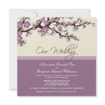 {TBA} Cherry Blossom Wedding Invitation (lilac)