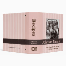 {Tba} Classeur rose de recette de photo de famille