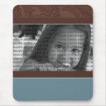 {TBA} Classy Chic Floral PHOTO template (teal) mousepads