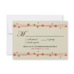 {TBA} Dots & Straw RSVP Card (ivory/coral) Custom Announcement