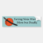 {TBA} Farting Ninja Warrior Silent but Deadly Bumper Sticker