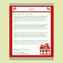 {TBA} Holiday Annual Newsletter Letterhead: gift letterhead