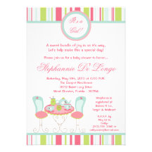 {Tba} invitation à la mode de baby shower du thé 5