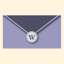 {TBA} Periwinkle Monogram Envelope Business Cards business cards