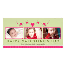 {Tba} Saint-Valentin douce customisée 3-Photo Photocartes Personnalisées