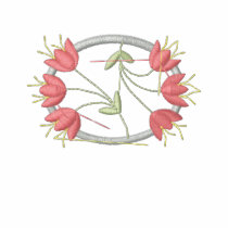 {TBA} Tulip Flowers Embroidered Women's T-Shirt