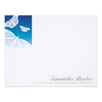 TBA:  White Butterflies Correspondence Cards invitations