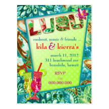 TBA WINNER - 311- KILA LUAU INVITATION POSTCARDS